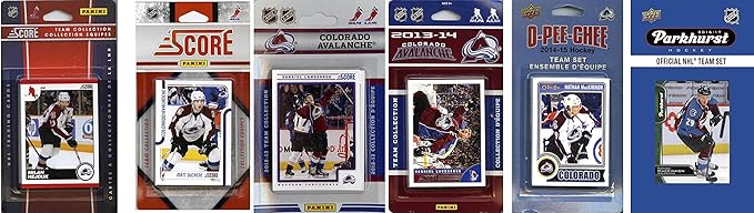 C&ampI Collectables NHL Colorado Avalanche Men's 6 Different Licensed Trading Card Team Sets White