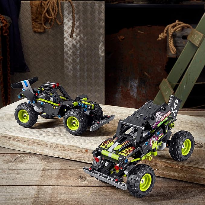 LEGO Technic Monster Jam Grave Digger 42118 Set - Truck Toy to Off-Road Buggy Pull-Back Motor Vehicle Building and Learning Playset Gift for Grandchildren or Any Monster Truck Fans Ages 7 and Up