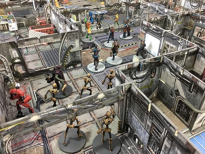 Battle Systems BSGCSC001 Core Space Starter Set - 20 x 28mm Miniatures - Board Game - Neoprene Gaming Mat - Modular 3D Terrain