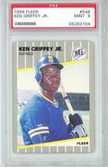 Graded 1989 Fleer Ken Griffey Jr. #548 Rookie RC Baseball Card PSA 9 Mint