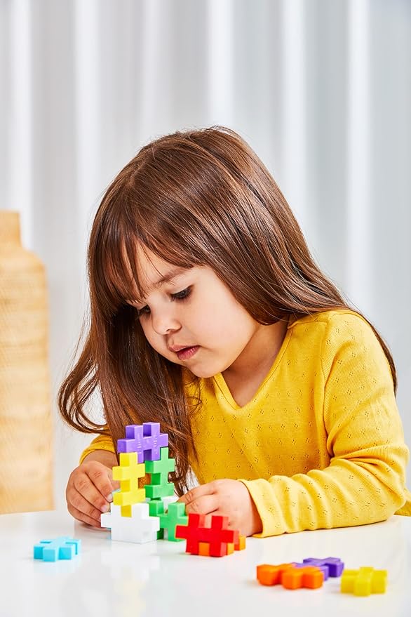 Plus-Plus - BIG Rainbow Tube 15 Pieces - Creative Educational Game for Children 1 Year+ - Fun Activity Colorful Construction Educational Gift
