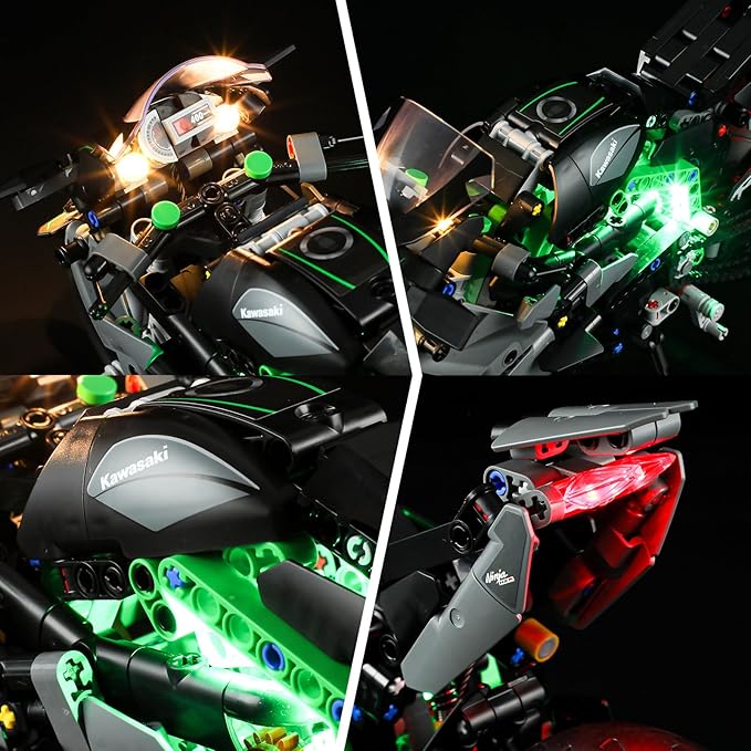 BRIKSMAX Led Lighting Kit for Lego-42170 Kawasaki Ninja H2R Motorcycle - Compatible with Lego Technic Building Set- Not Include Lego Set