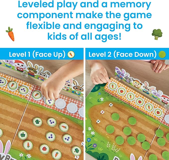 hand2mind Bunny Brunch Cooperative Board Games Toddler Educational Toys Kindergarten Math Games Preschool Learning Activities Indoor Recess Games for Classroom Easter Gifts for Kids