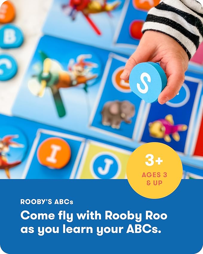 SimplyFun Rooby’s ABC’s - Pre-K Alphabet Game - Letter Recognition Game for Kids - Learn Both Uppercase and Lowercase Letters - 1 to 4 Players Ages 3 &amp Up