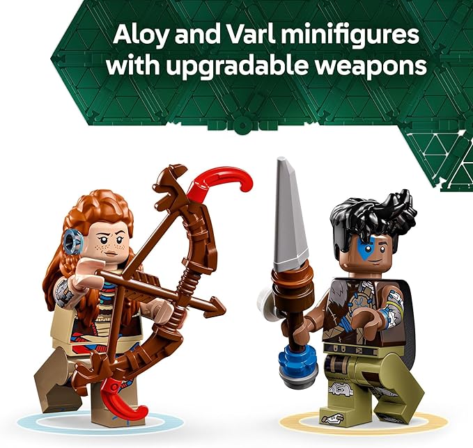 LEGO Horizon Adventures Aloy &amp Varl vs. Shell-Walker &amp Sawtooth Kids Toy - Building Toy for Boys &amp Girls Ages 9+ - Gaming Gift Idea for Horizon Fans - 77037