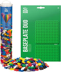 PLUS PLUS 240 Piece Interlocking Building Blocks for Kids Open Ended Connecting Toys STEM Bin Mini Manipulatives - Basic Mix Play Tube &amp Baseplate
