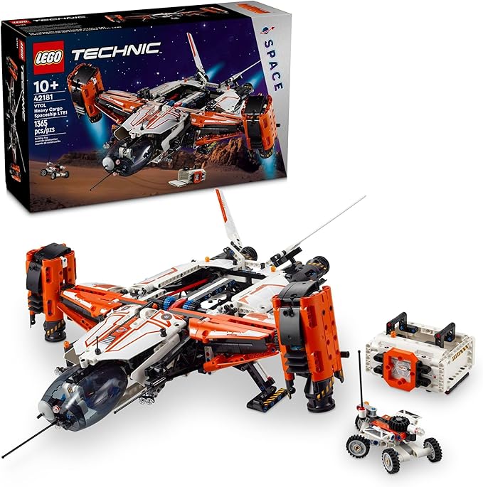 LEGO Technic VTOL Heavy Cargo Spaceship LT81 Space Gift Idea for Kids Space Theme Toy Vehicle Building Playset for Imaginative Play Spaceship Toy for 10 Year Olds 42181
