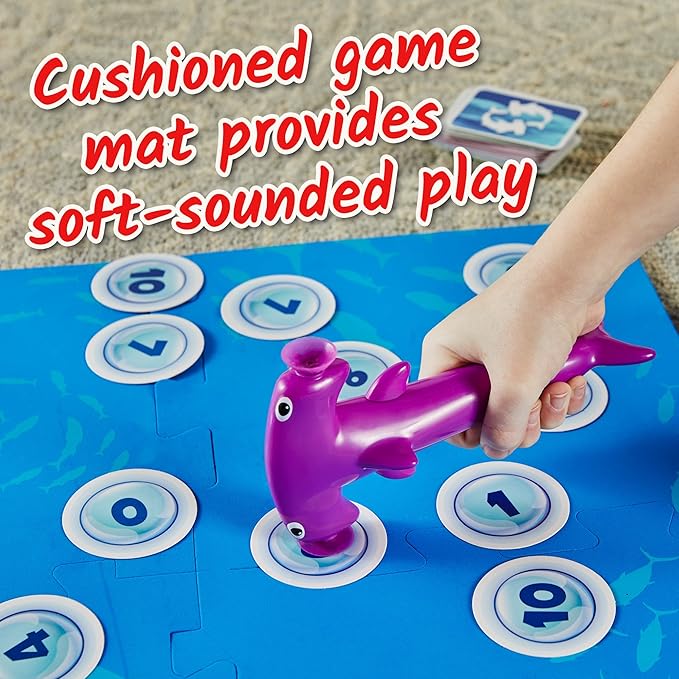 hand2mind Hammerhead Number Hunt! Math Game Addition and Subtraction Games Educational Board Games Fun Games for Family Game Night Kindergarten Learning Games for Kids Ages 5-7 Kids Learning Toys