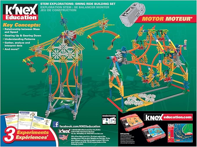 K'NEX Education - STEM Explorations: Swing Ride Building Set‚ 2 Pieces STEM Learning‚ Ages 8+