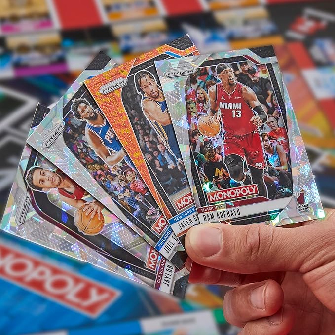 Monopoly NBA Panini Prizm Board Game – 3rd Edition | Officially Licensed Hasbro Game | Ages 8+