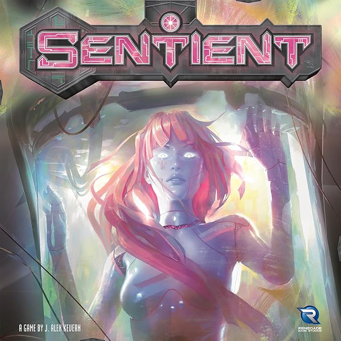 Renegade Game Studios Sentient Revised Edition Robot Strategy Board Game Solo &amp Multiplayer Ages 14+