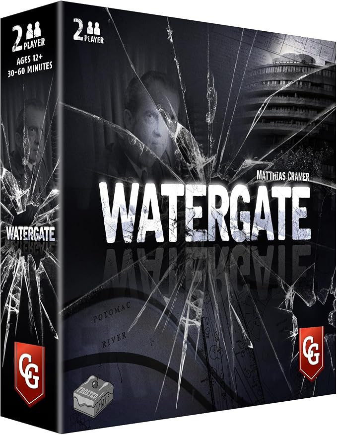 Capstone Games Watergate – 2 Player Strategy Board Game for Adults Historical Tabletop Game 30–60 Min Playtime Ages 12+ Competitive and Tactical Gameplay for Couples &amp Family Fun