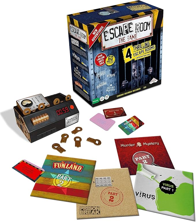 Escape Room The Game Version 2 - with 4 Thrilling Escape Rooms | Solve The Mystery Board Game for Adults and Teens