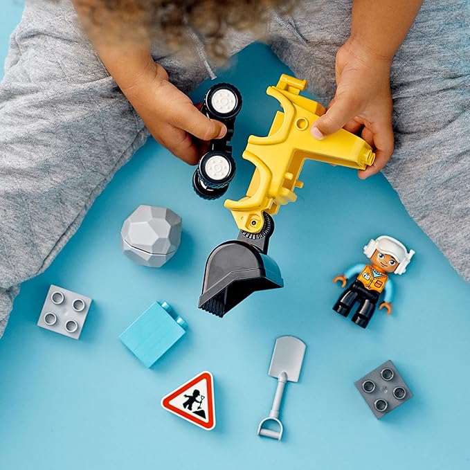 LEGO DUPLO Town Bulldozer Construction Vehicle 10930 Toy Set Early Development and Activity Toys Gift for Grandchildren Toddlers Boys &amp Girls Ages 2 Years Old and Up