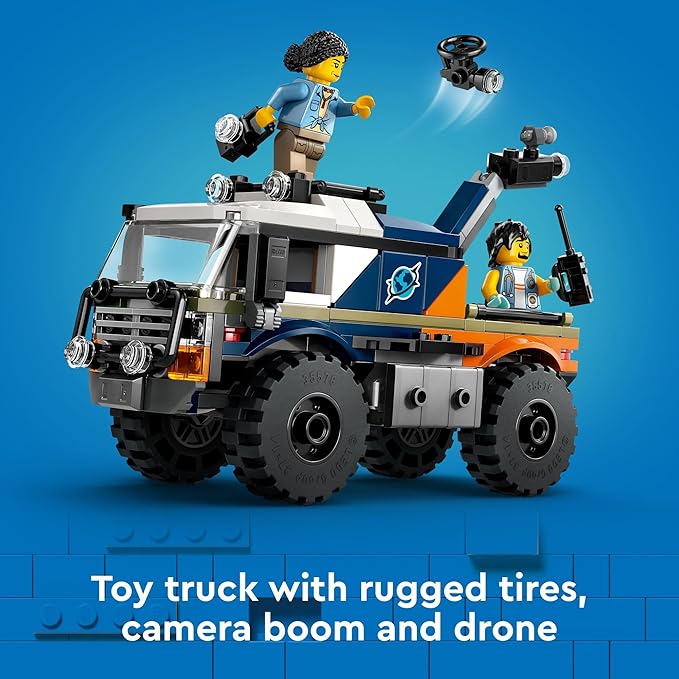 LEGO City Jungle Explorer Off-Road Truck Jungle Toy Building Set for Kids Aged 6 and Up Fun Birthday Gift Idea Off-Road Truck Vehicle 3 Adventurer Minifigures Tiger Figure and Car Toy 60426