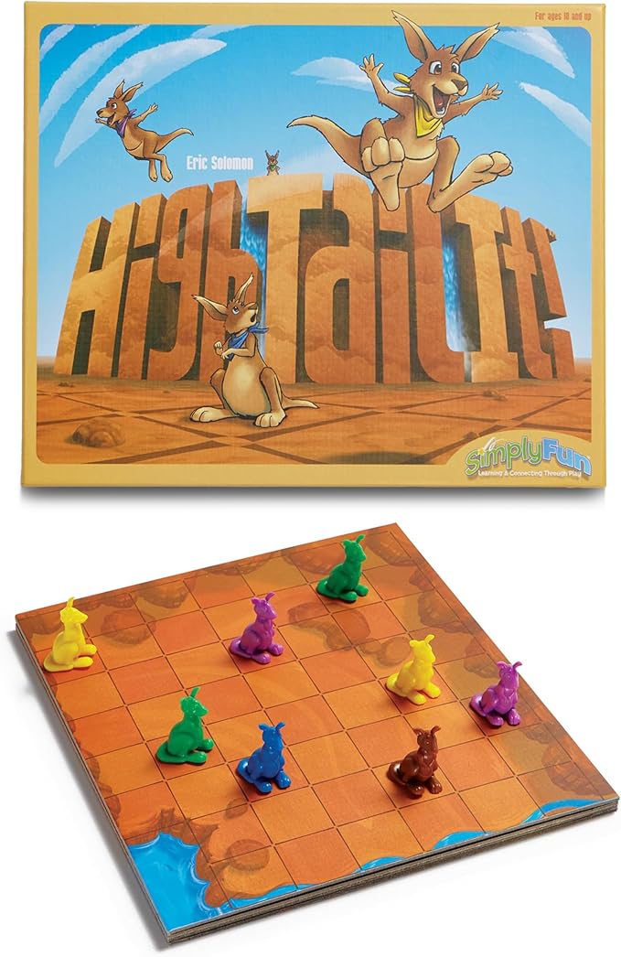 SimplyFun High Tail It Strategy Board Game - Kangaroo Jumping Game for Kids and Families - Ages 10+ 2-4 Players