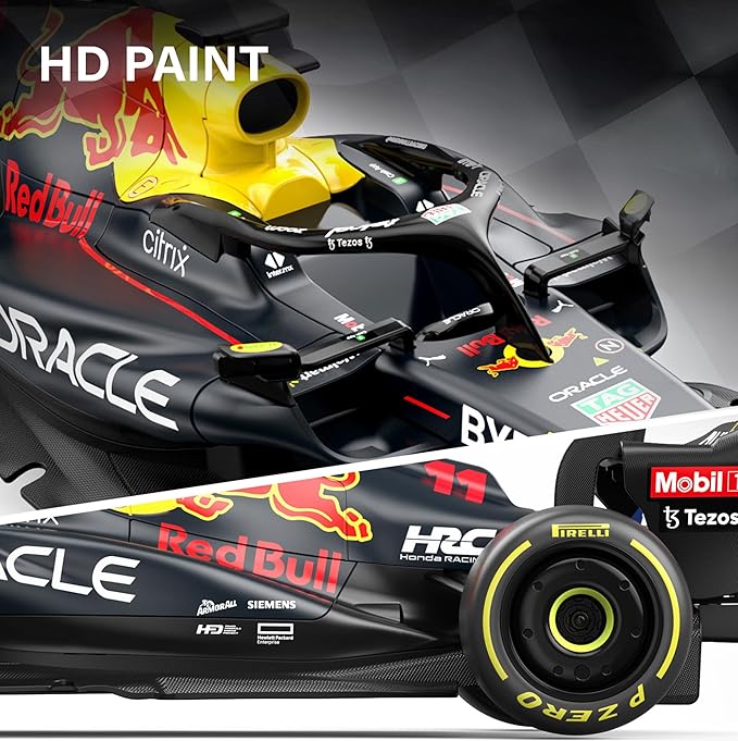 Voltz Toys Authentic Licensed 1:18 F1 RedBull Rb18 Car Remote Control Car - F1 Collection RC car Series for Kids and Adults - 2.4GHz RC Car for Gift (1:18 RedBull Rb18(NO.11))