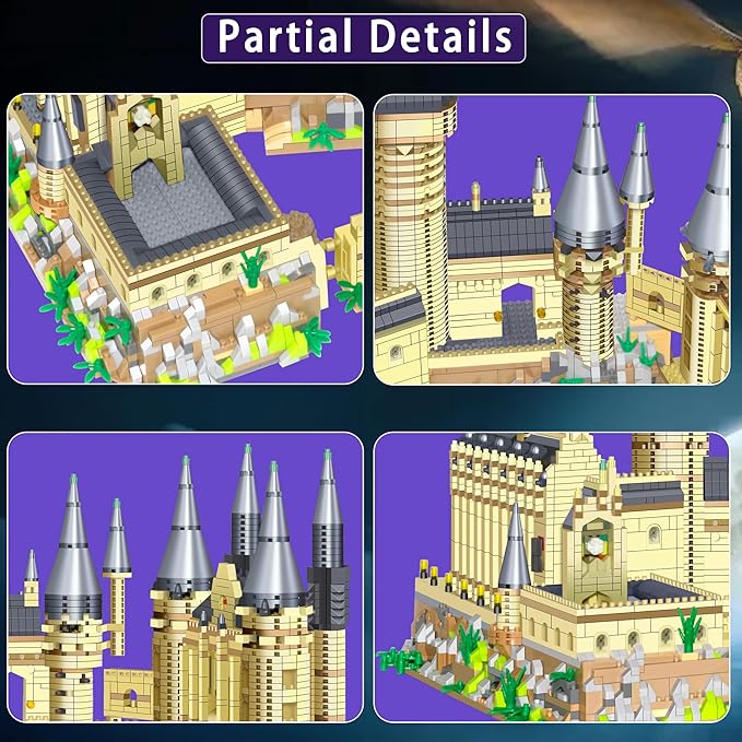 Mini Building Blocks Sets - Micro Mini Blocks Bricks Kit Creative Ideals Tower Model Building Toys for Adults Collectible Architecture Decoration Birthday Gifts (Magic Castle (2929PCS))