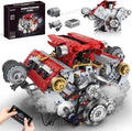 V8 Engine Building Kit That Works Build Your Own Model Engine for Adult8-Cylinder Car Engine with Spray &amp Light Building Engineering Toys for Kids Adults (3168PCS)