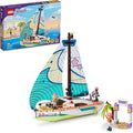 LEGO Friends Stephanie's Sailing Adventure Toy Boat Set 41716 Sailboat Building Toy with Island Drone and 3 Mini Figures Creative Sailing Gift for Kids Girls Boys Age 7+ Years Old
