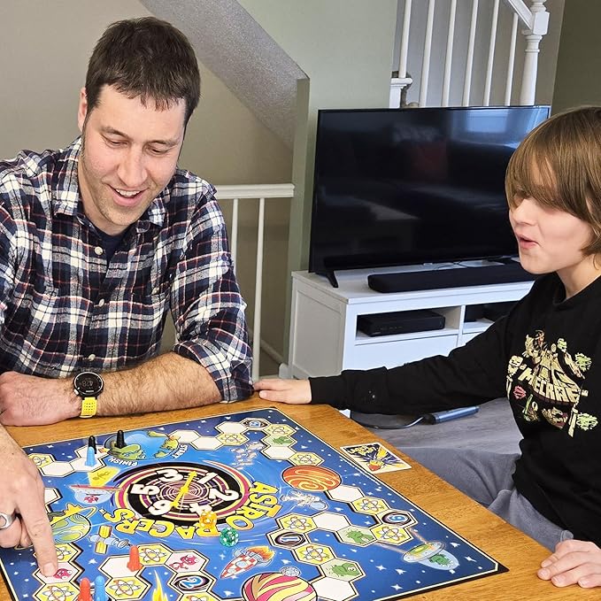 Astro Racers Board Game Fun for Kids and Adults 2-4 Players Ages 5+ Solar System Racing Theme Family-Friendly Strategy Game. Educational &amp Skill-Building.