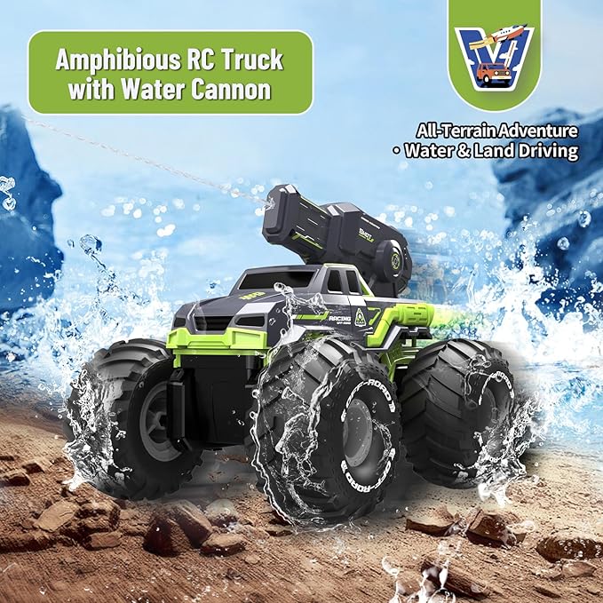 Waterproof RC Stunt Car for Kids – 4WD Double-Sided 360° Flip Remote Control Vehicle with Hand Gesture Sensor Colorful LED Wheels Rechargeable Off-Road Toy for Boys Girls Age 6-12