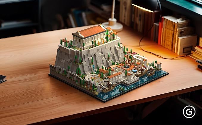 Architecture The Acropolis in Athens Building Sets Collectible Model for Adults Home Décor Model Building Kit Creative DIY Activity Famous Landmarks Collection (1947 Pieces)