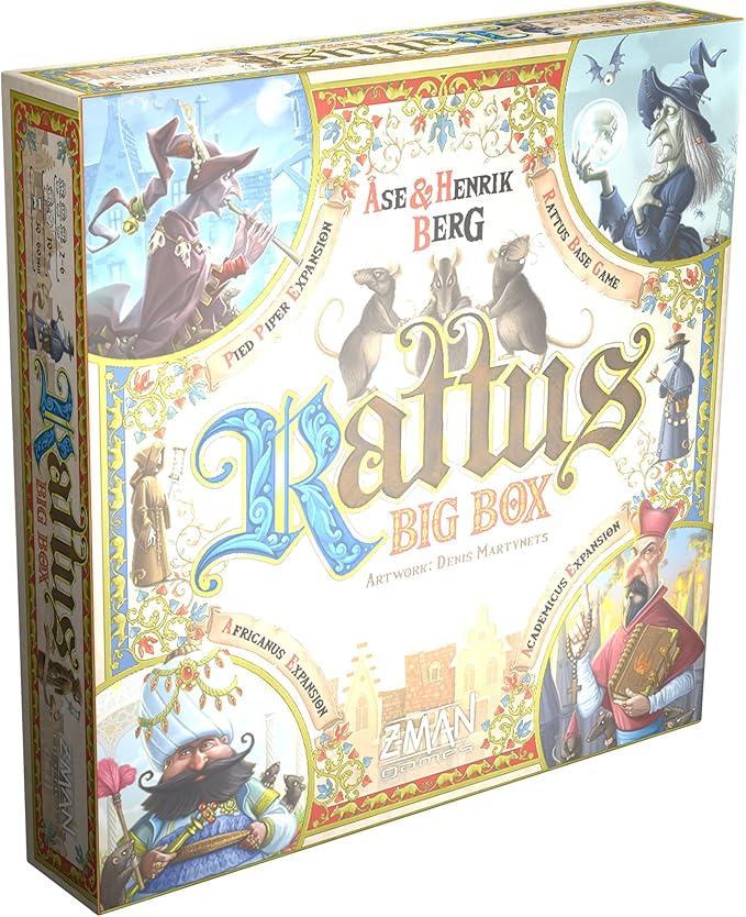 Rattus Board Game (Big Box Edition) - The Black Death Strategy Game with Expansions! Family Game for Kids &amp Adults Ages 10+ 2-6 Players 30-60 Minute Playtime Made by Z-Man Games