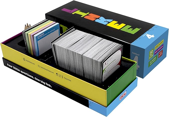 Ideal | LINKEE Trivia Game: Four Little Questions with one Big Link! | Family Games | for 2-30 Players | Ages 12+ Nylon/a