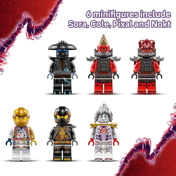 LEGO NINJAGO Zane's Ultra Combiner Mech Ninja Toy - Pretend Play 4-in-1 Building Toy Set for Kids Boys and Girls Ages 9+ - with 6 Minifigures - Gift Idea for Birthdays - 71834