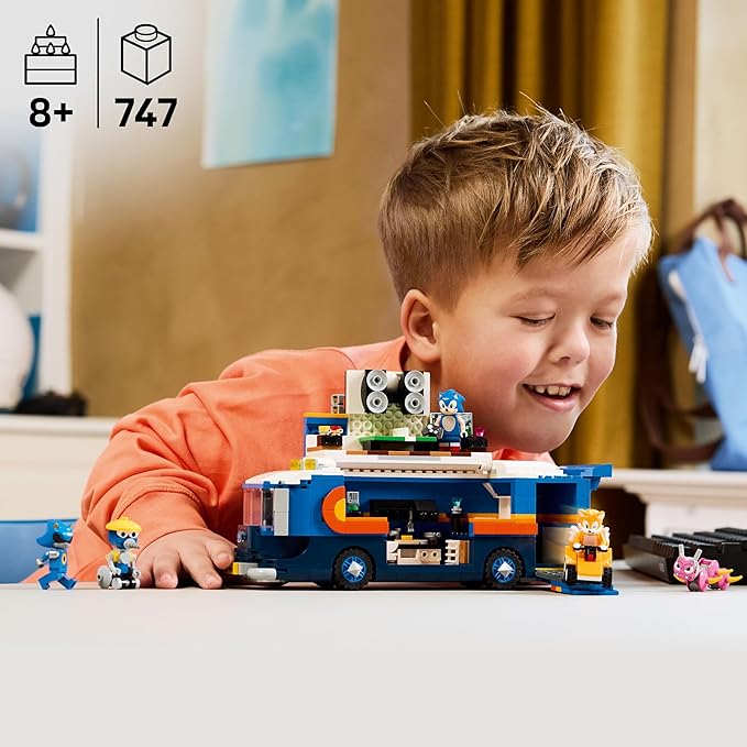 LEGO Sonic The Hedgehog Team Sonic Command Truck Building Toy - Pretend Play Vehicle W/5 Figures for Boys &amp Girls Ages 8+ - Toy Building Blocks for Kids - Gift Idea for Birthdays - 77006