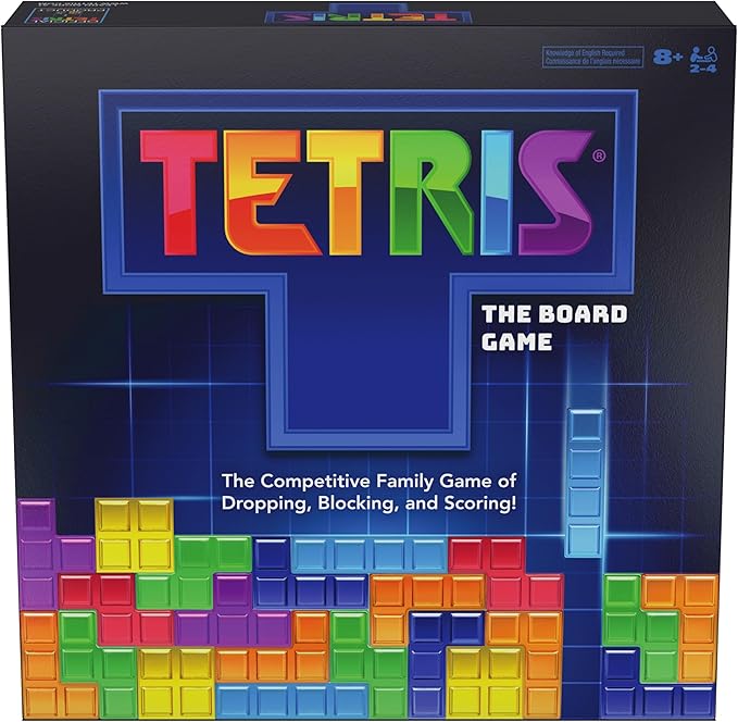 Spin Master Games Tetris: The Board Game Play the Classic Puzzle Game Tetris in Real Life Multiplayer Head-to-Head Puzzle Challenge 2-4 Players Easter Gift Ages 8 &amp Up