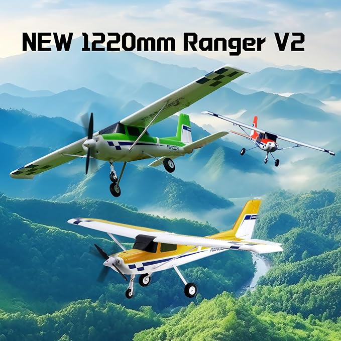 Fms Rc Planes for Adults Beginners 1220mm Ranger Remote Control Airplane with Reflex Red Hobby Rc Airplanes PNP (No Transmitter BatteryCharger)
