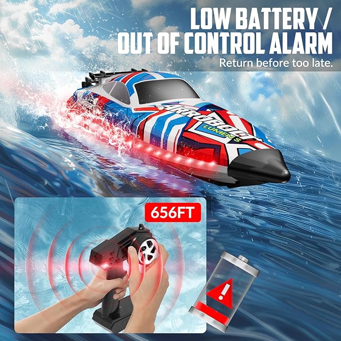 volantexrc Brushless RC Boats for Adults 35+MPH Fast Remote Control Boat for Lakes Full Proportional Boats High Speed RC Boat for Adults (79706)