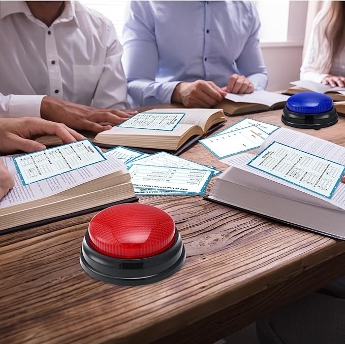 Christian Bible Friendly Feud Game with 2 Answer Buzzers Religious Feud Card Board Game Night Family Church Group Fun Trivia Quiz for Christmas Easter Party Office Class Team Building