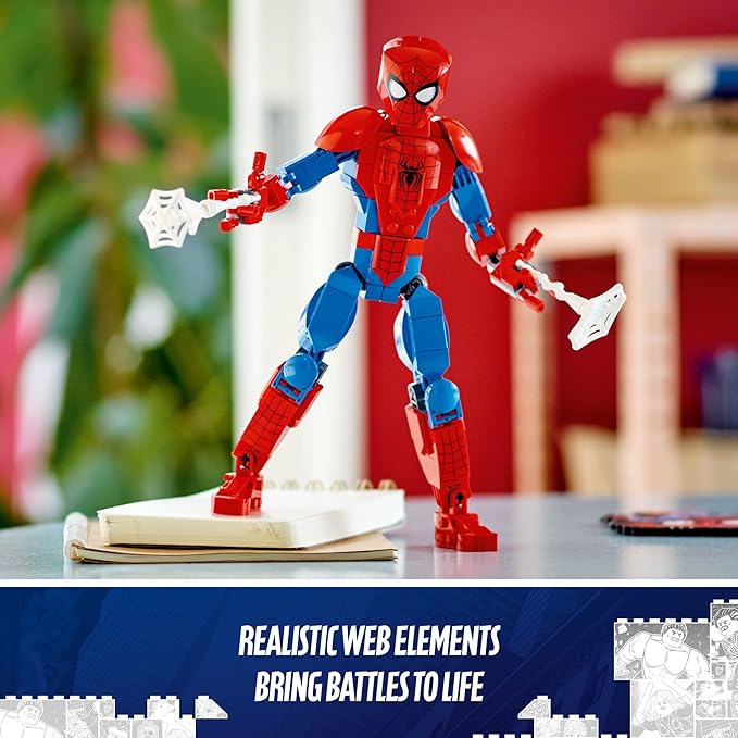 LEGO Marvel Spider-Man Building Toy Fully Articulated Action Figure Superhero Movie Set with Web Elements Gift for Grandchildren Collectible Model for Boys Girls and Kids Ages 8 and Up 76226