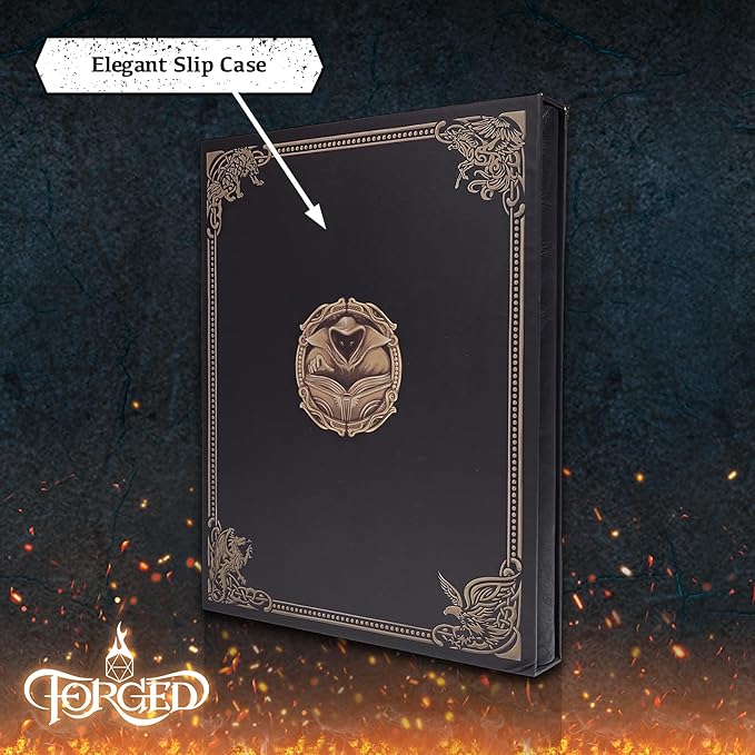 Game Master Screen - 30in Portrait DM Screen Compatible with Dungeons and Dragons and Other TTRPG - Faux Dragon Skin with Clear Dry Erase 8.5 x 11 Pockets - Slipcase Stores with DND Books - Black