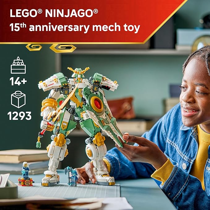 LEGO NINJAGO Lloyd's Titan Mech 15th Anniversary Building Toy - Collectible Mech Set for Boys &amp Girls Ages 14+ - Display as Bedroom Decor - Gift for Birthdays - 71860
