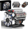 Mini V8 Engine Model Sets - 535 PCS DIY Building Toys Car Motor Kits That Runs - Gift Idea for Adults Boys Girls for Mechanic Engineering Construction