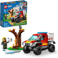 LEGO City 4x4 Fire Engine Rescue Truck 60393 Toy for 5 Plus Year Old Boys &amp Girls Set with Water Element Launcher Firefighter Minifigure and Cat Figure