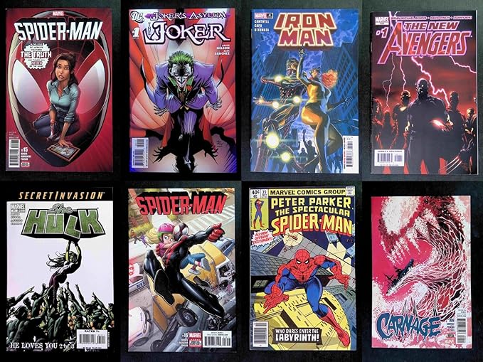 Huge 100 Comic Book Lot- Marvel and DC Only -All Vf to Nm+ No Duplicates Great Gift! Instant Collection