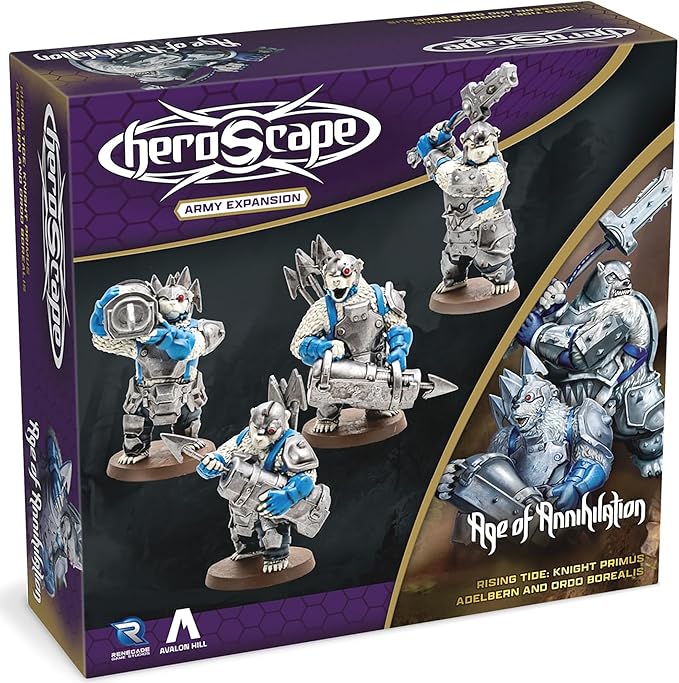 Renegade Game Studios Heroscape Age of Annihilation Knight Primus Adelbern &amp Ordo Borealis Army Expansion Board Game