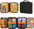 Premium Board Game Storage Organizer Case (14 PVC Pouches) - Portable Travel Game Storage Case | Ultimate Dice and Token Holder for Cards Miniatures and Catan Components