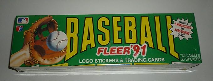 Fleer '91 Baseball Logo Stickers and Trading Cards Box Set