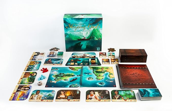 Sleeping Gods by Red Raven Games | Cooperative Campaign Board Game of Exploration Storytelling Atlas Navigation and Narrative Adventure | Solo or 1–4 Players | Ages 13+