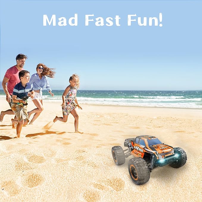 Loolinn | Durable RC Cars for Kids - Hobby Grade 1/16 RC Truck Top Speed 19mph Adjustable Speed Off-Road 4WD - Upgradeable Remote Control Car (Gift for Boys and Adults)