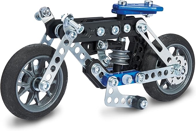 MECCANO Erector 5 in 1 Model Building Set - Motorcycles 174 Pieces for Ages 8 and up STEM Construction Education Toy