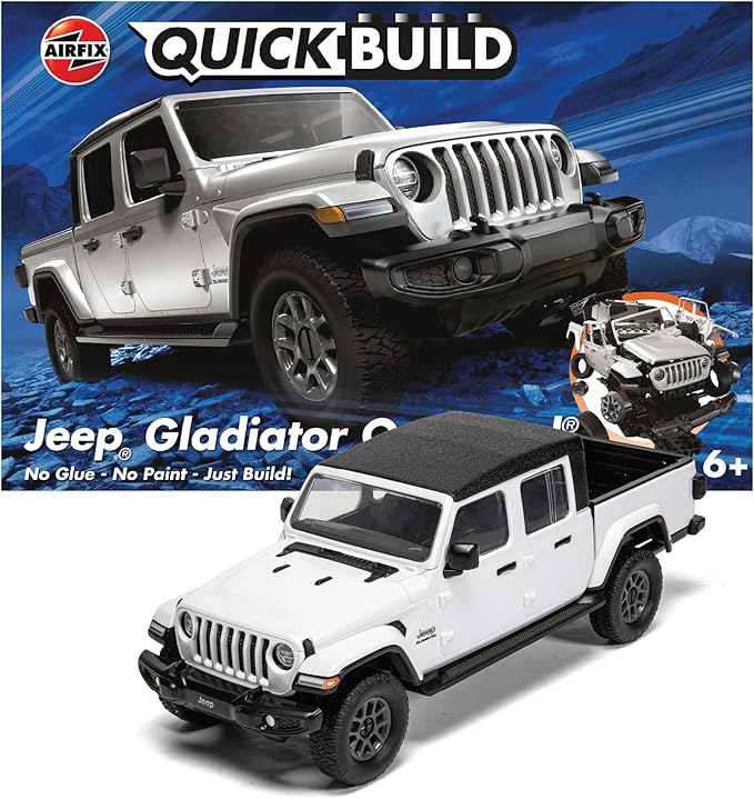 Airfix Quickbuild Jeep Gladiator (JT) Overland Pickup Truck Brick Building Plastic Model Kit Vehicle J6039(Pack of 1)