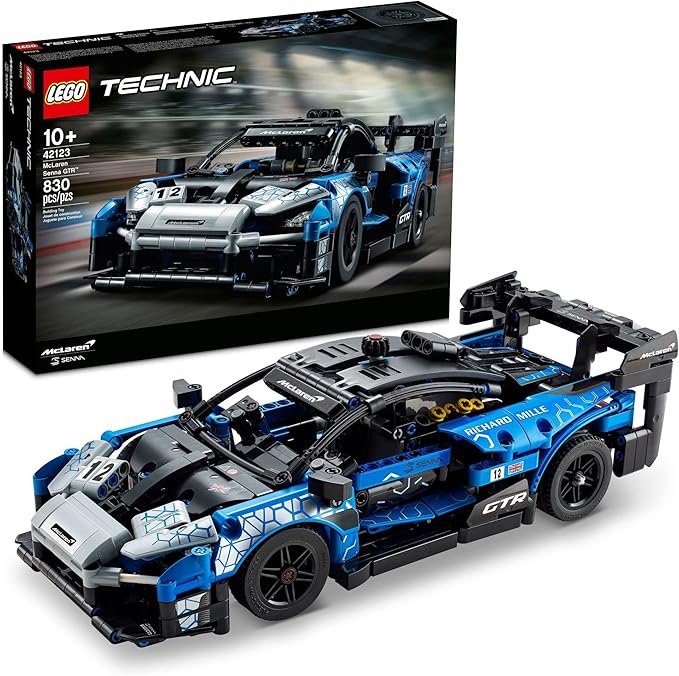 LEGO Technic McLaren Senna GTR 42123 Racing Sports Collectable Model Car Building Kit Car Construction Toy Gift Idea for Kids Boys and Girls