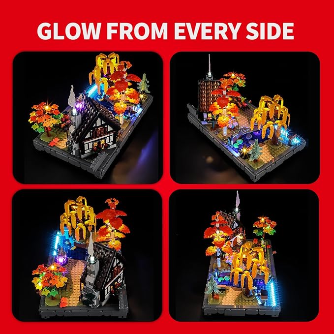 BRIKSMAX 2.0 Light Kit Compatible with Lego Icons Autumn Cottage Garden 11372 Building Sets- Original LED Lighting Kits (Accessories Only) for Display Gifts &amp Collectors